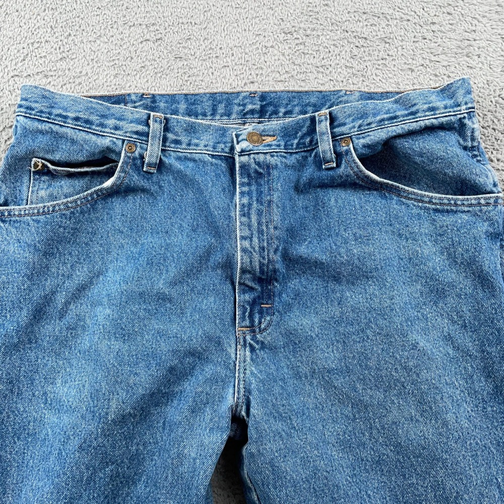 Wrangler Jeans Mens 38x32 Blue Regular Fit Denim Straight Leg Workwear Outdoor